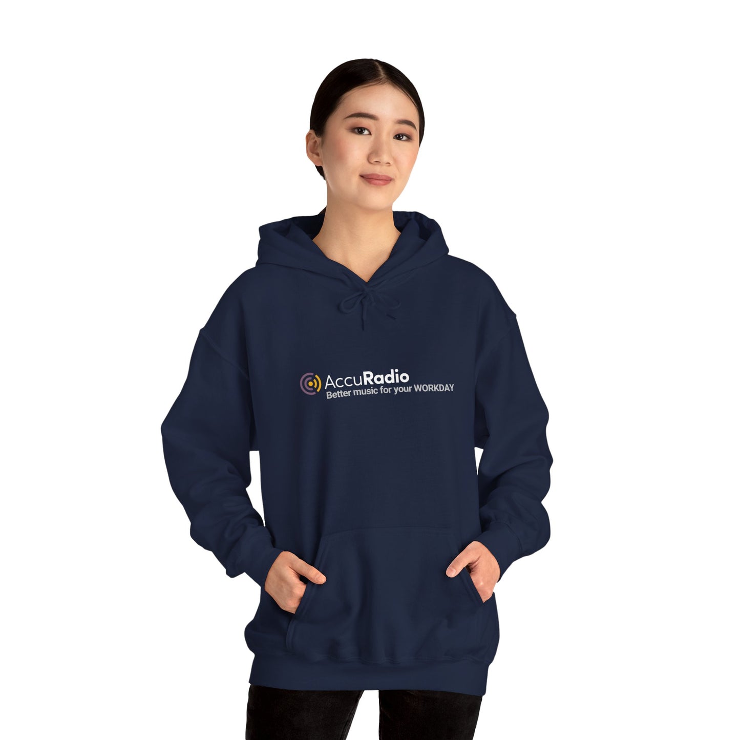 AccuRadio "Better music for your workday" unisex hoody