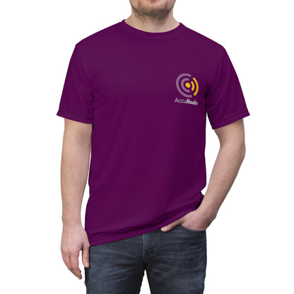 AccuRadio maroon color unisex tee