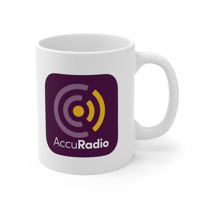AccuRadio app tile ceramic mug