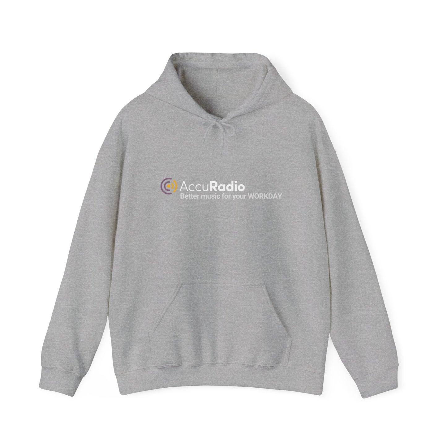 AccuRadio "Better music for your workday" unisex hoody