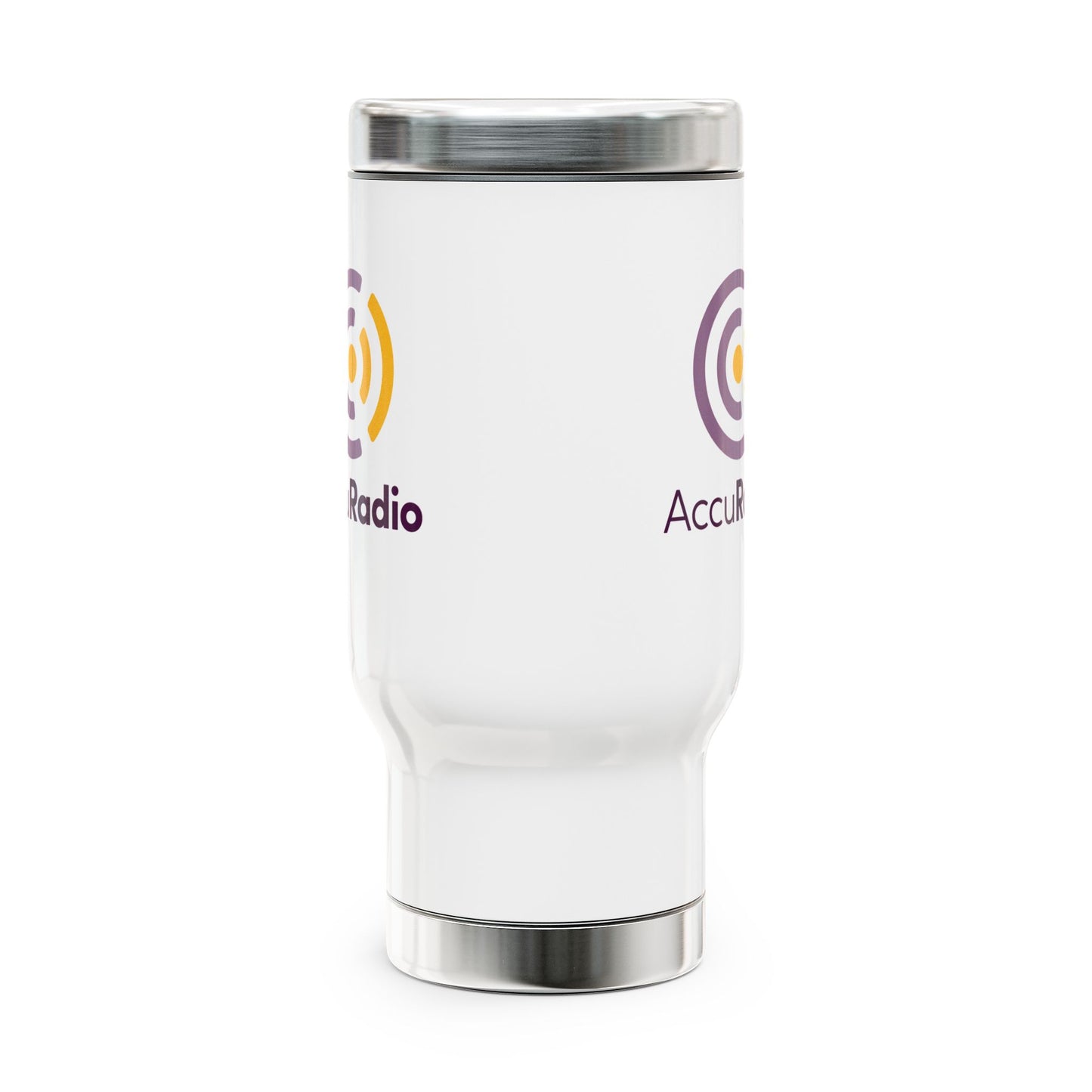 AccuRadio Stainless Steel Travel Mug with Handle