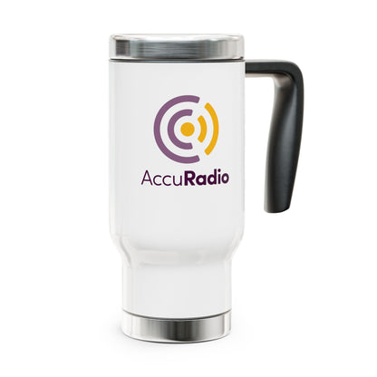 AccuRadio Stainless Steel Travel Mug with Handle