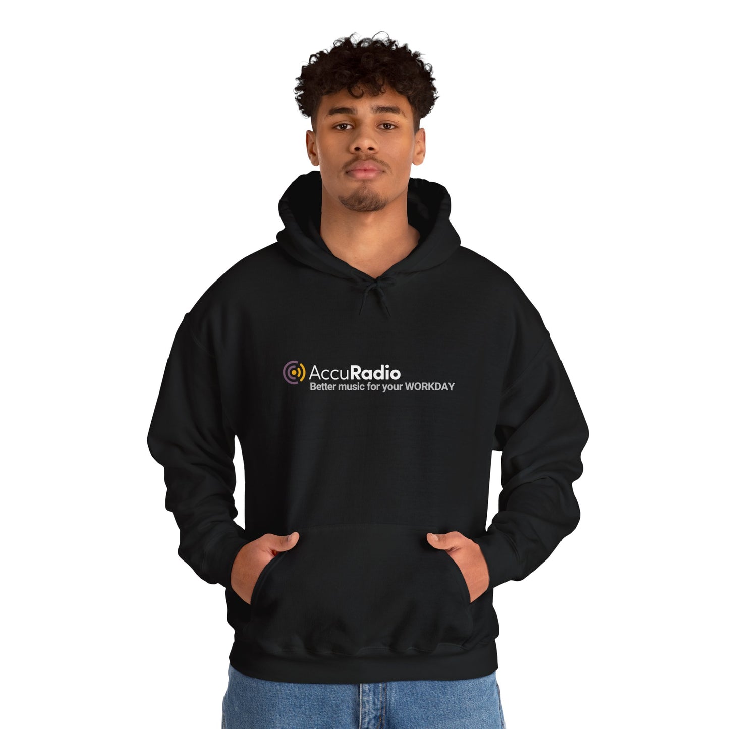 AccuRadio "Better music for your workday" unisex hoody