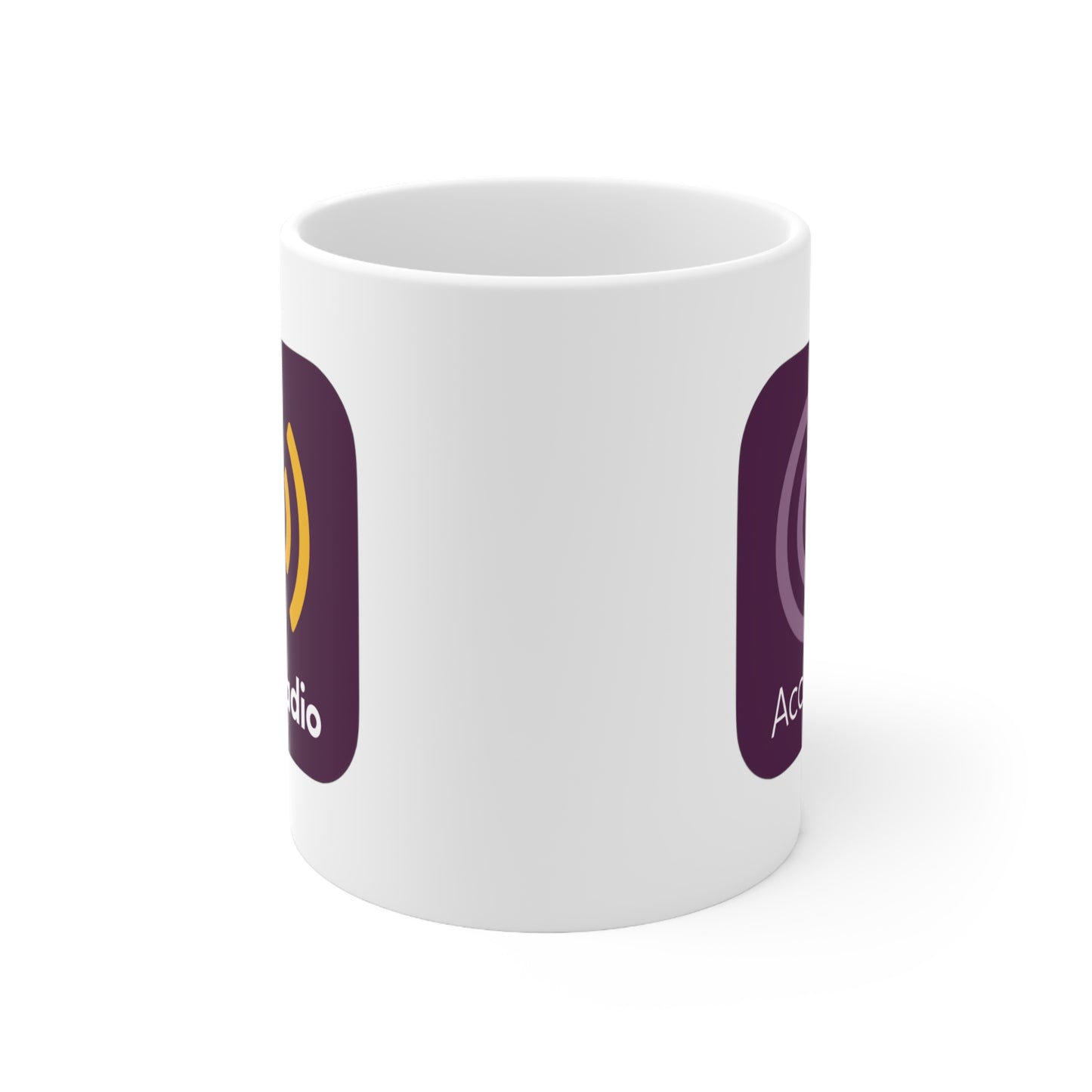 AccuRadio app tile ceramic mug