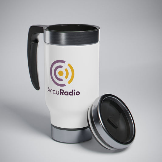AccuRadio Stainless Steel Travel Mug with Handle