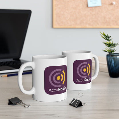 AccuRadio app icon ceramic mug
