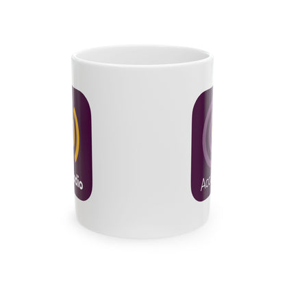 AccuRadio app icon ceramic mug