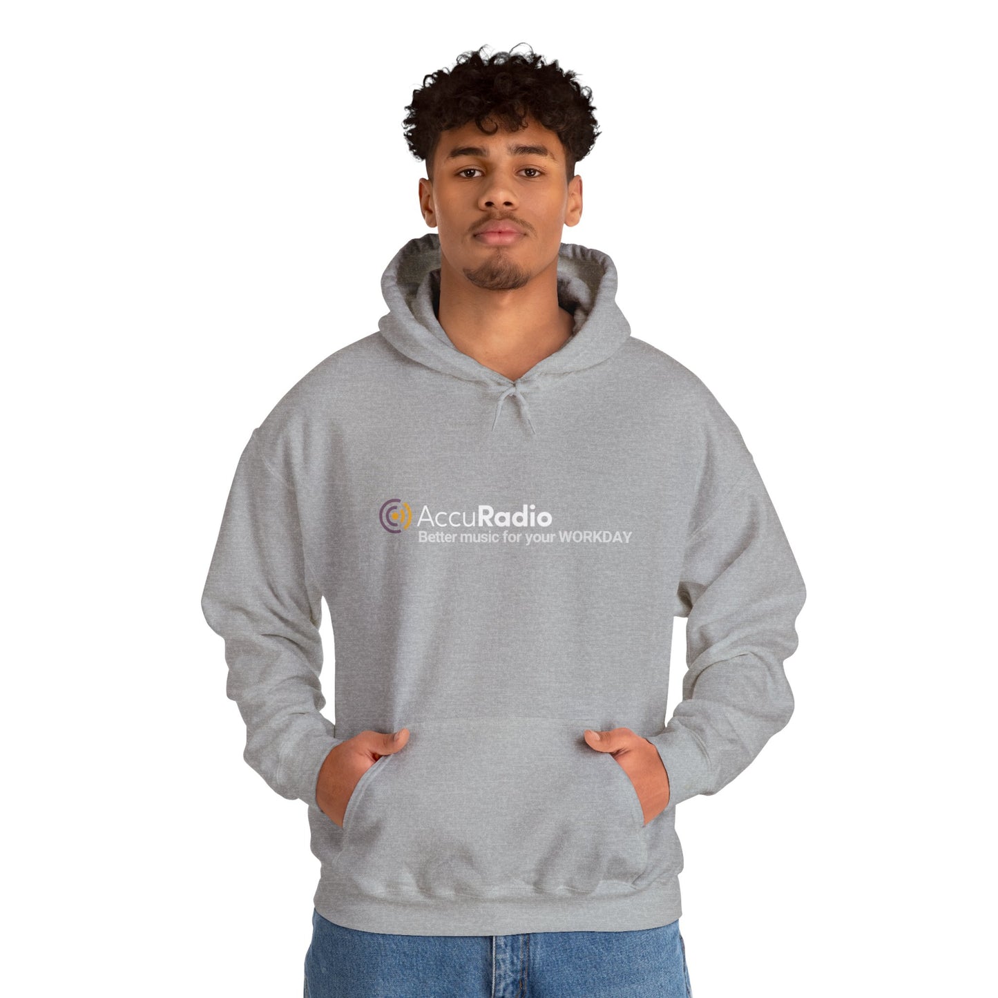 AccuRadio "Better music for your workday" unisex hoody