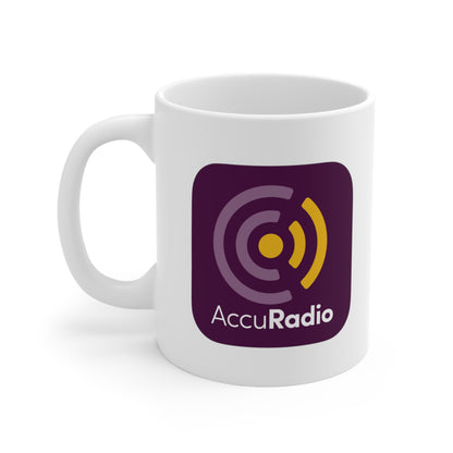 AccuRadio app tile ceramic mug