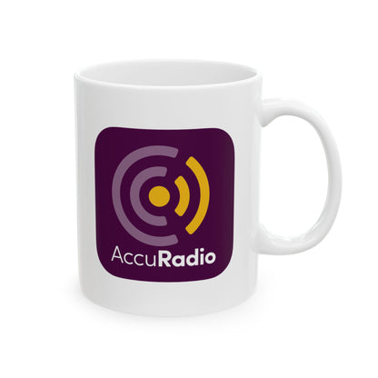 AccuRadio app icon ceramic mug
