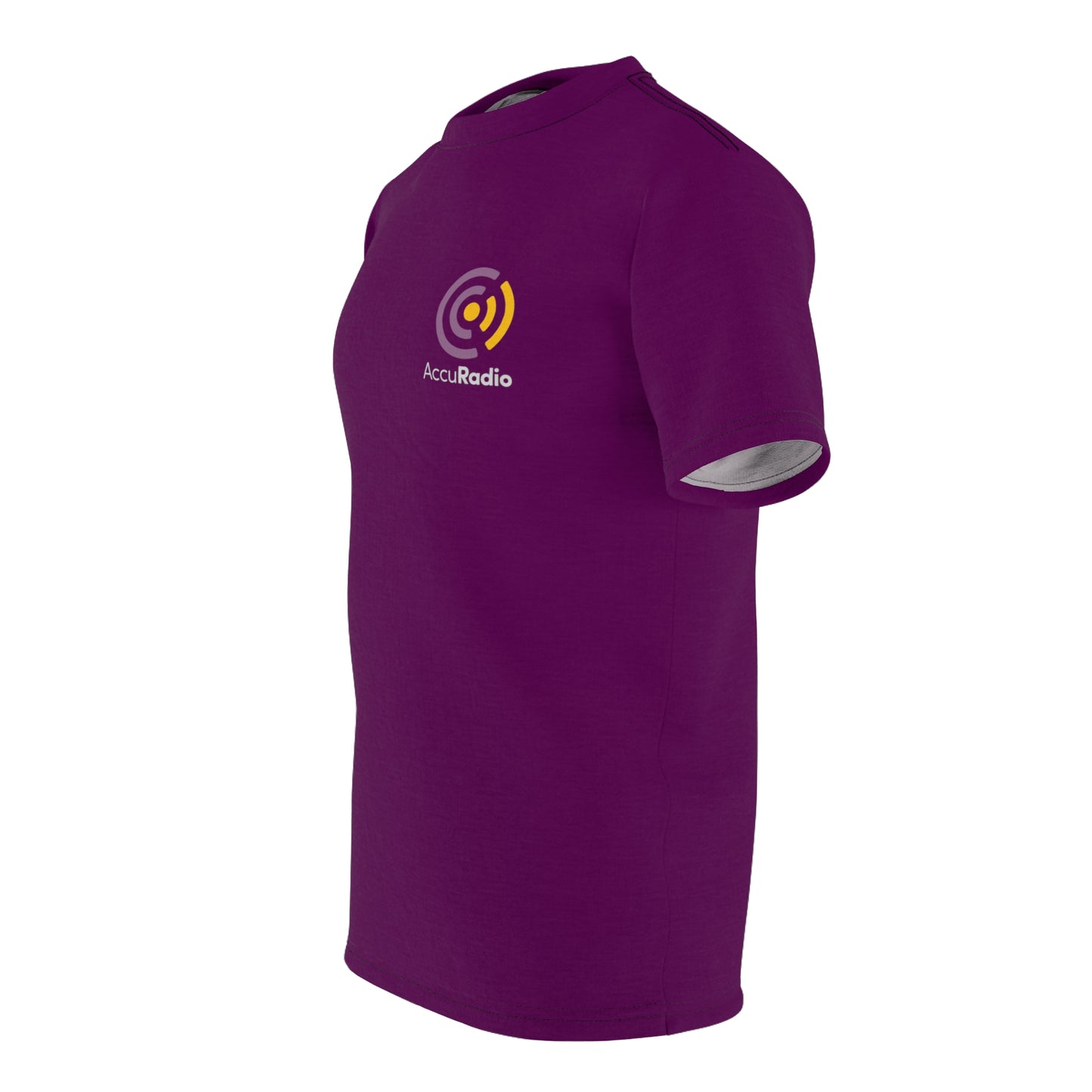 AccuRadio maroon color unisex tee